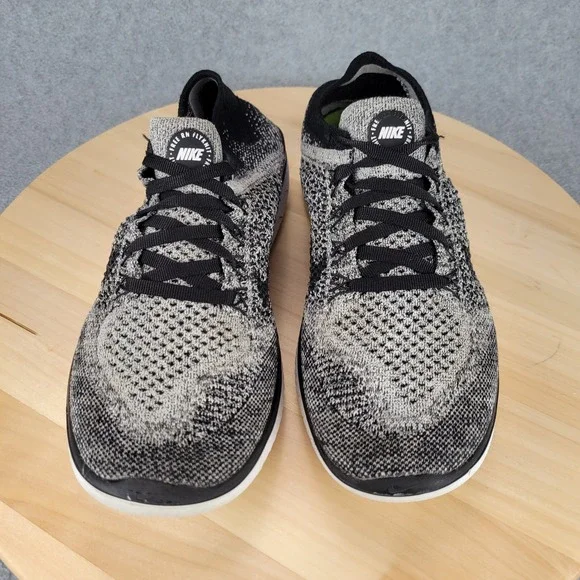 Nike Free RN Flyknit 2018 Oreo Black White Running Shoes 942839-101 Womens 8 - Picture 4 of 12